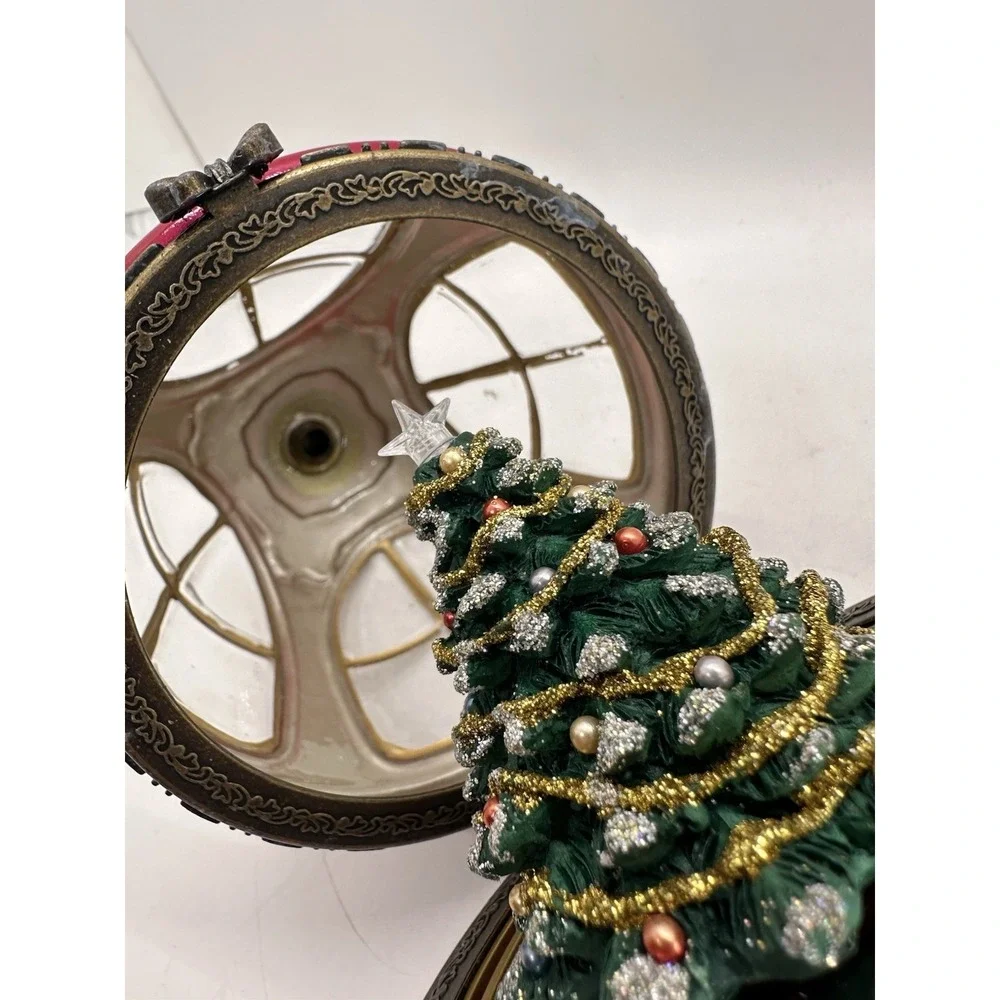 Mr Christmas Musical Lighted Rotating Tree Ornament Box Red Holiday‎ Decor